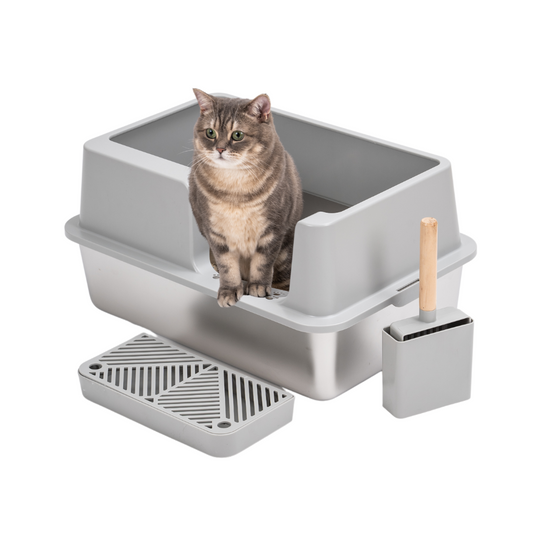 XL Side Entry Stainless Steel Litter Box