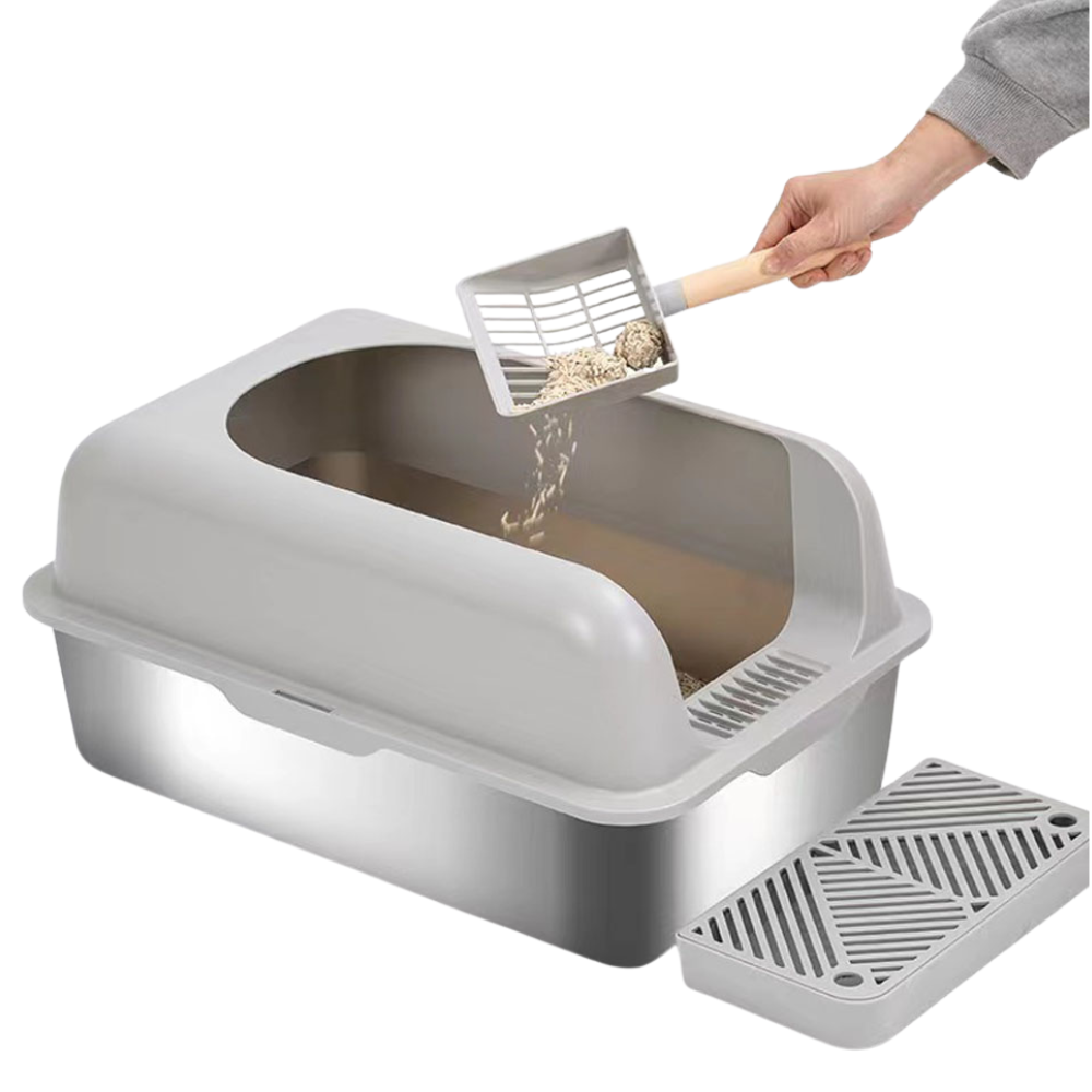 XL Front Entry Stainless Steel Litter Box