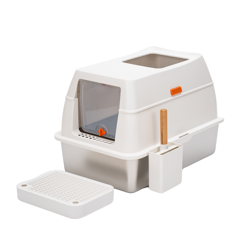 XL Full Enclosed Stainless Steel Litter Box-Model K