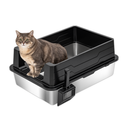 XXL Front Entry Stainless Steel Litter Box