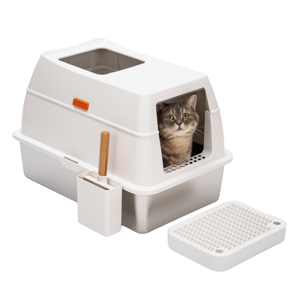 XL Full Enclosed Stainless Steel Litter Box-Model K