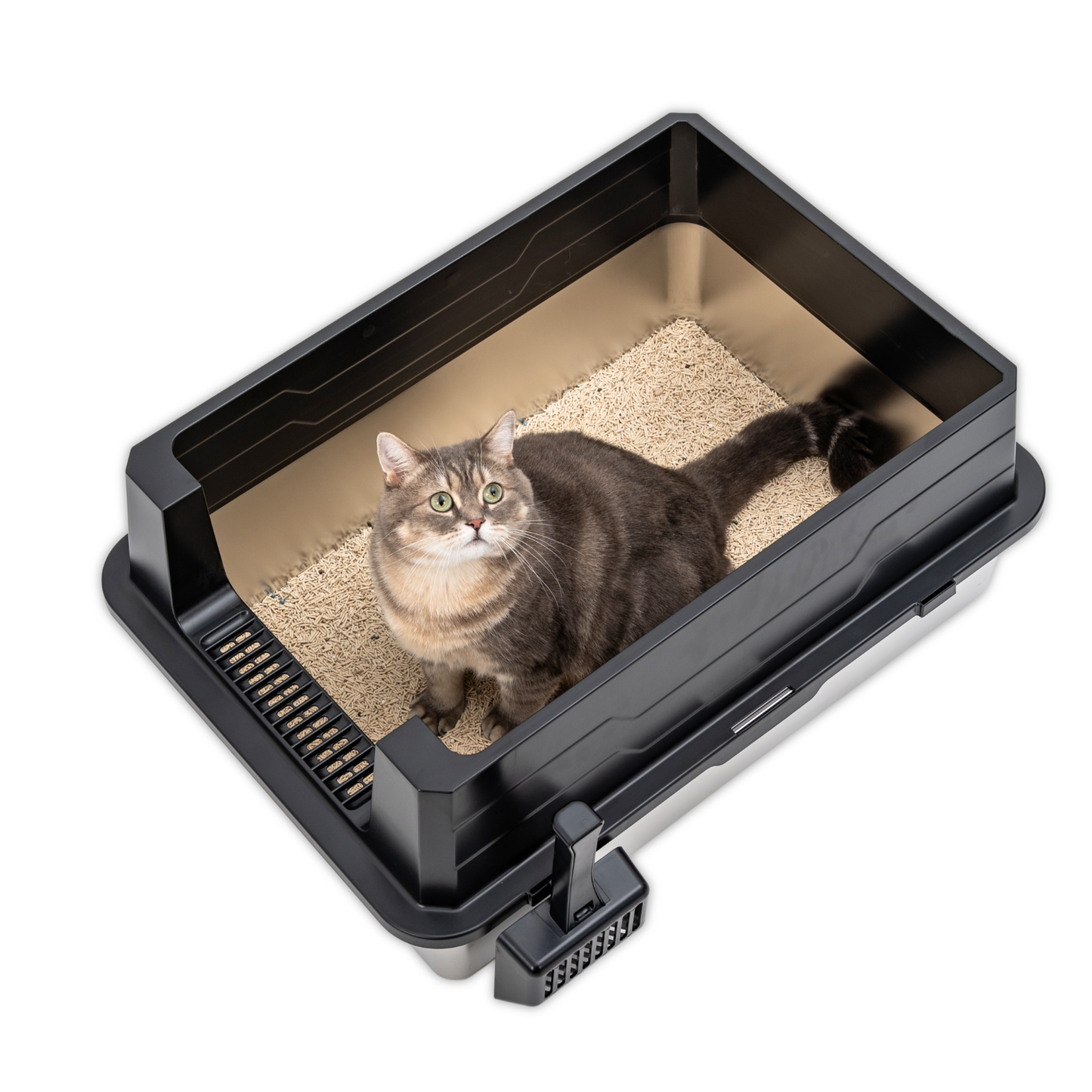 XXL Front Entry Stainless Steel Litter Box