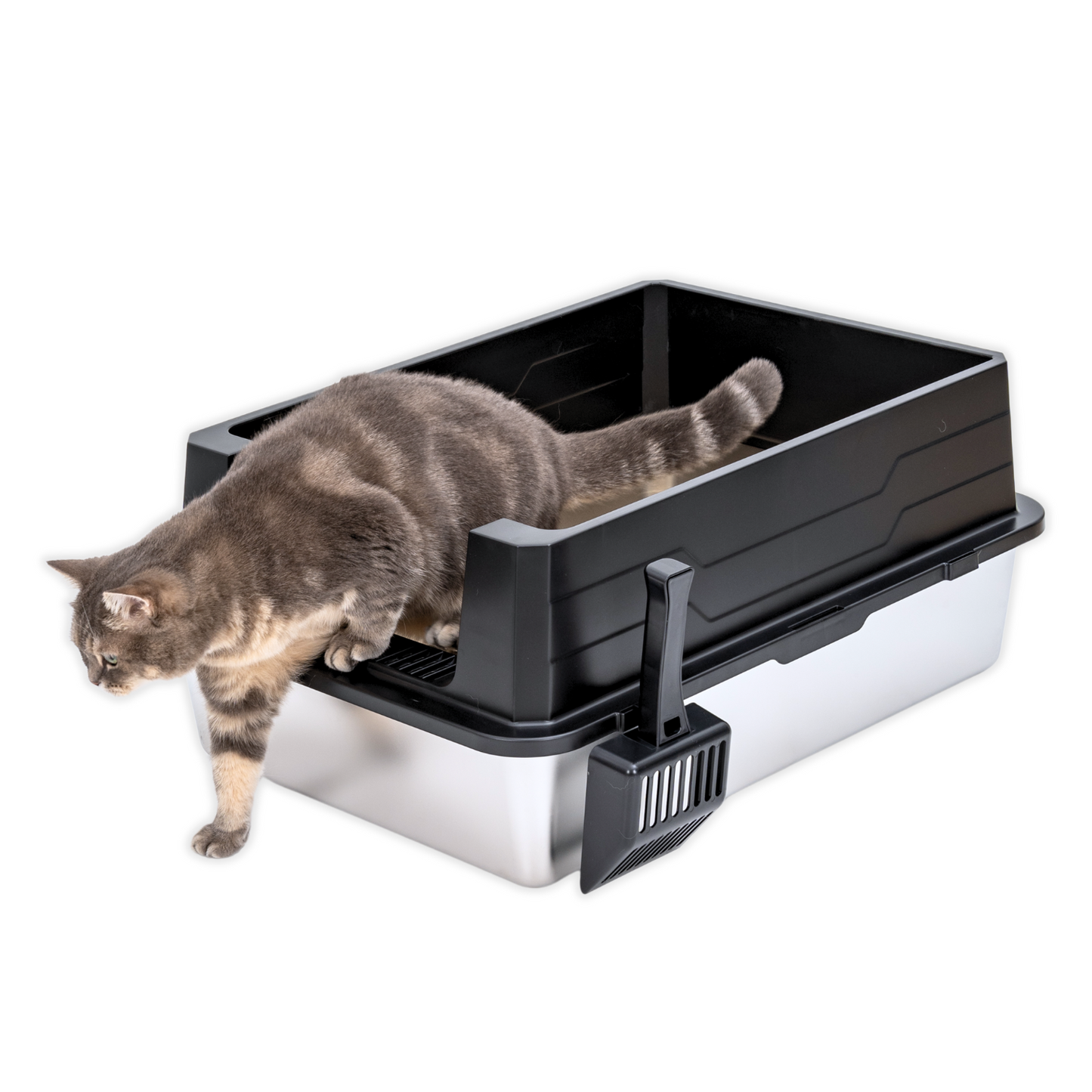 XXL Front Entry Stainless Steel Litter Box