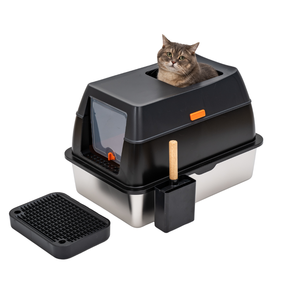 XL Full Enclosed Stainless Steel Litter Box-Model K