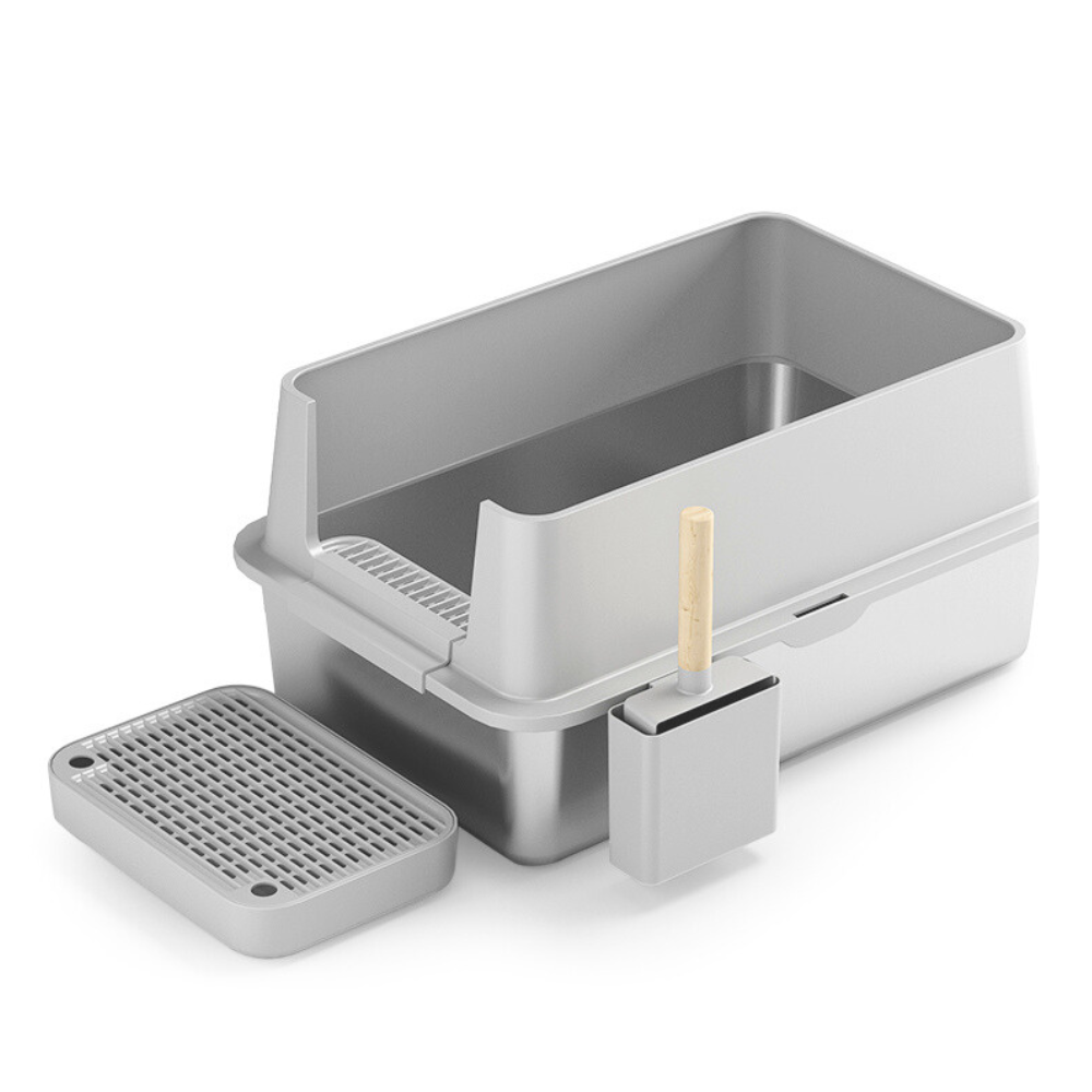 XL Full Enclosed Stainless Steel Litter Box-Model F