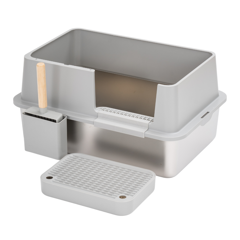 XL Full Enclosed Stainless Steel Litter Box -Model E