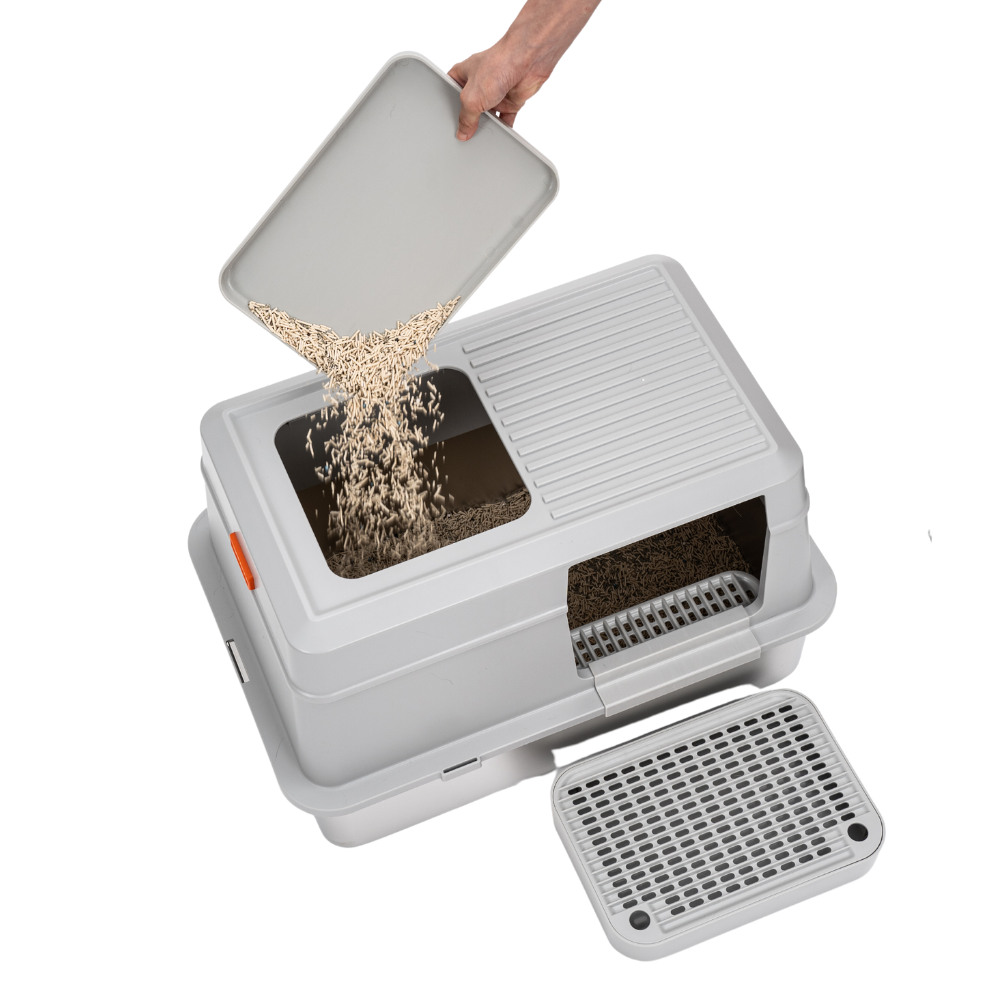 XL Full Enclosed Stainless Steel Litter Box -Model E